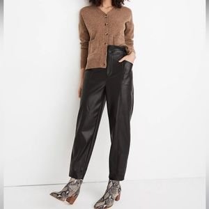Madewell Vegan Leather Pull-On Paperbag Pants